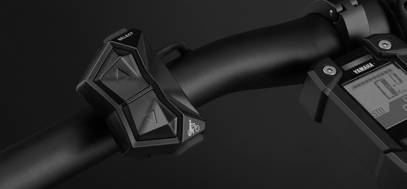 Closeup of handlebar switches