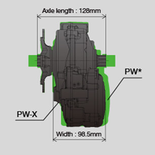 Drive cutaway showing PW-X over PW